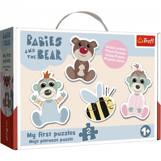 Puzzle Baby Classic Sõbralikud beebid – BOBAŠKI I MIŚ (Trefl)