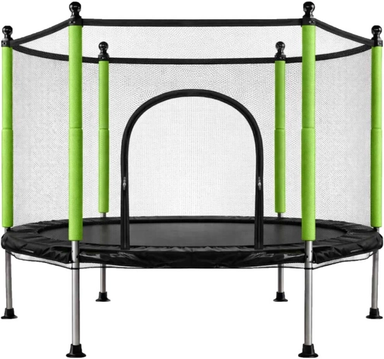 Laste batuut võrgu ja pallikestega, 140 cm, roheline