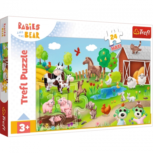 Puzzle 24 Maxi BOBASKI AND ANIMALS Trefl