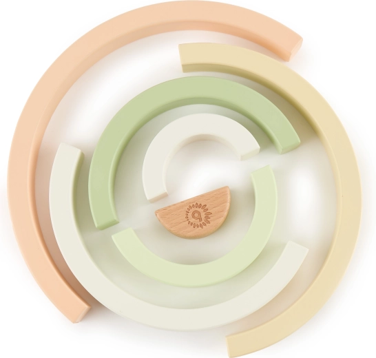 Bieco wooden stacking rainbow for children