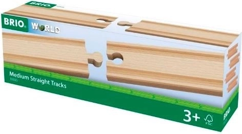 Brio medium straight tracks, 4 pcs (14.4 cm)