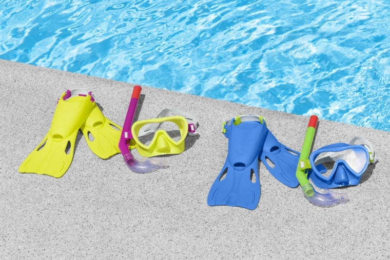 Snorgeldamiskomplekt: mask, lestad ja snorkel Bestway