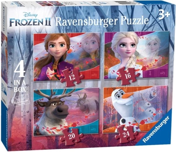 Ravensburgeri pusle Lumekuningriik 2 4 ühes (12, 16, 20 ja 24 tükki)