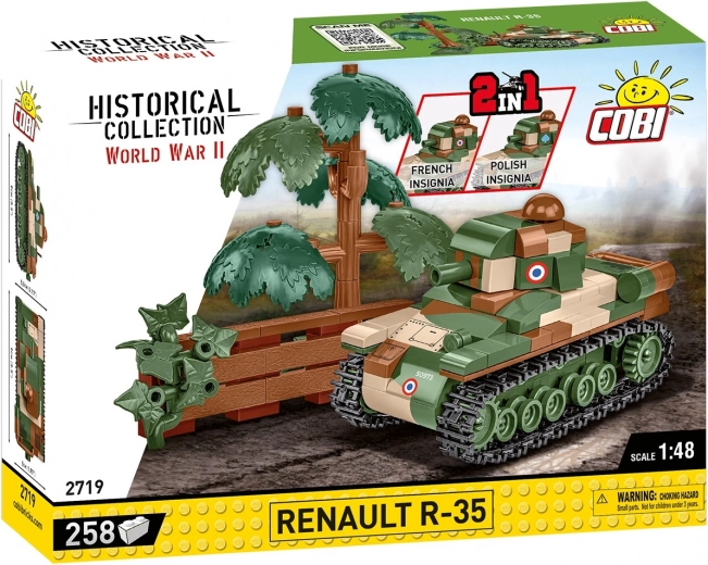 RENAULT R-35 Tank Building Set 1:48 (258 pieces) – COBI Historical Collection