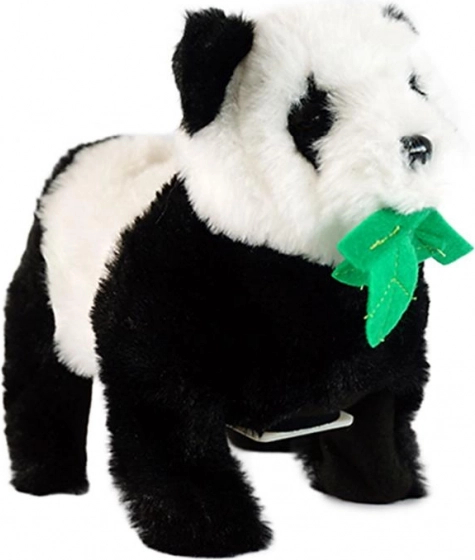 Plush panda with battery-powered acrobatic tricks