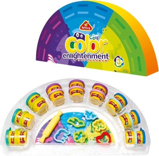 Large modeling clay set – 18 pieces in cool colors