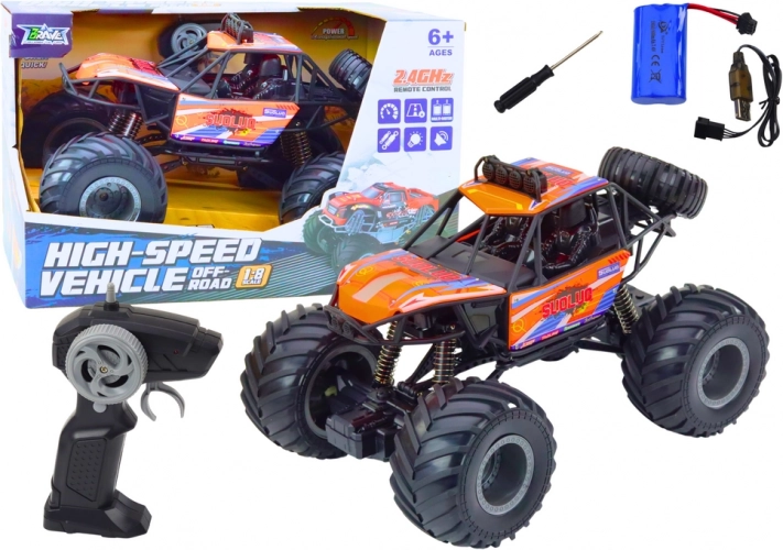 Oranž Off-road RC auto lastele amortisaatoritega