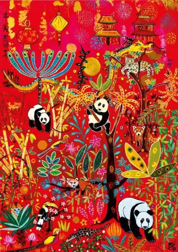 Panda pusle 1000 tükki MAGNOLIA