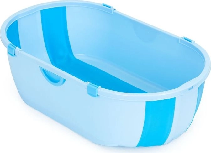 Foldable children's baby bathtub with drain plug ECOTOYS – Blue