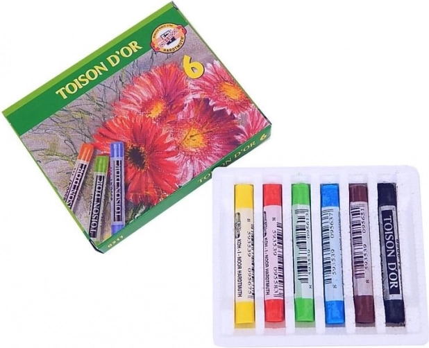 KOH-I-NOOR soft pastel chalks, set of 6 colors