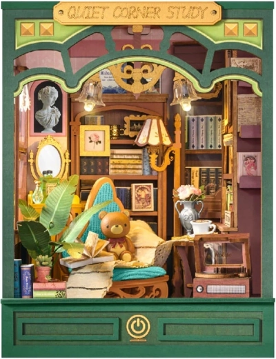 RoboTime 3D wooden puzzle – bookend Quiet Study Corner - 1 piece