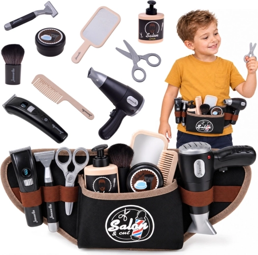Children's barber set with belt and accessories