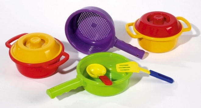 Cookware set for a children's play kitchen