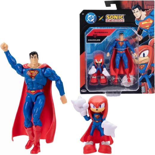 Jakks Pacific figuurikomplekt Knuckles Supermanina ja Superman (Sonic the Hedgehog x DC Comics)