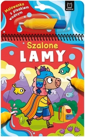 Water Coloring Book with Marker Crazy Llamas