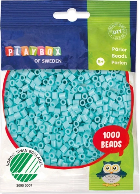 Playbox Iron-On Beads Pastel Turquoise 1000 pcs