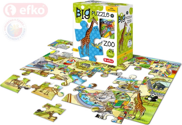 EFKO Baby Puzzle BIG loomaaias – suured tükid, 24 tükki - 1 tk