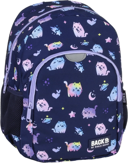 Kids' backpack BackUP Violet Kittens 12 l