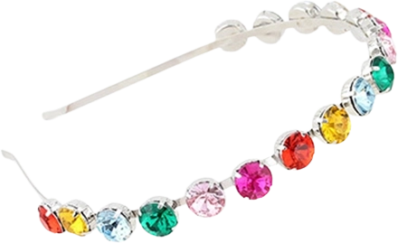 Pink headband with gemstones for girls