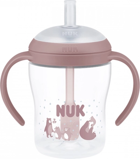 NUK Perfect Match õpetav beebipudel silikoonist joogitoruga Bear 150 ml