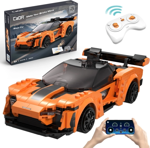 CaDA RC sportauto BLAZE CAR ehituskomplekt, oranž, Dual Mode, 295 osa