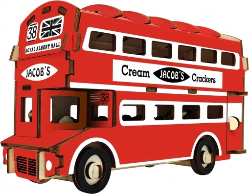 Puidust 3D pusle Doubledecker