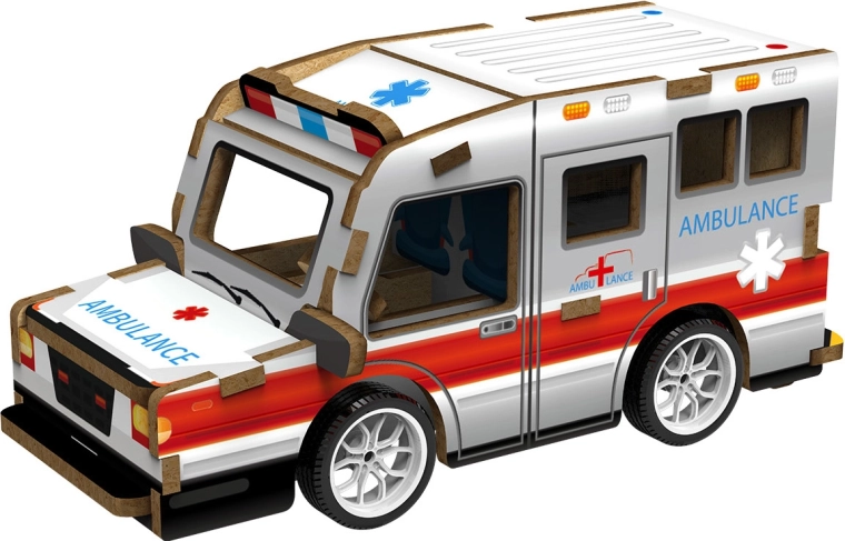 2Kids Toys 3D Wooden Ambulance Model Kit