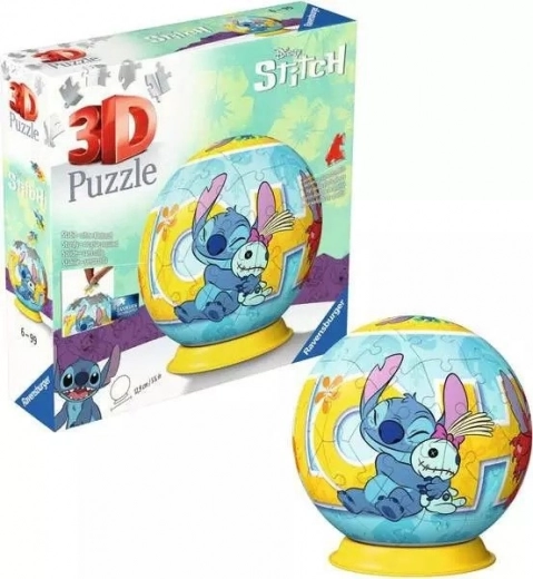 3D puslekuul DISNEY Stitch 72 tükiga alusel
