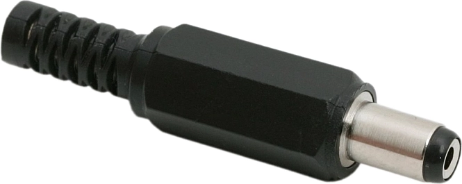 DC-pistik 5,5 × 2,1 mm koos kaablikaitsega