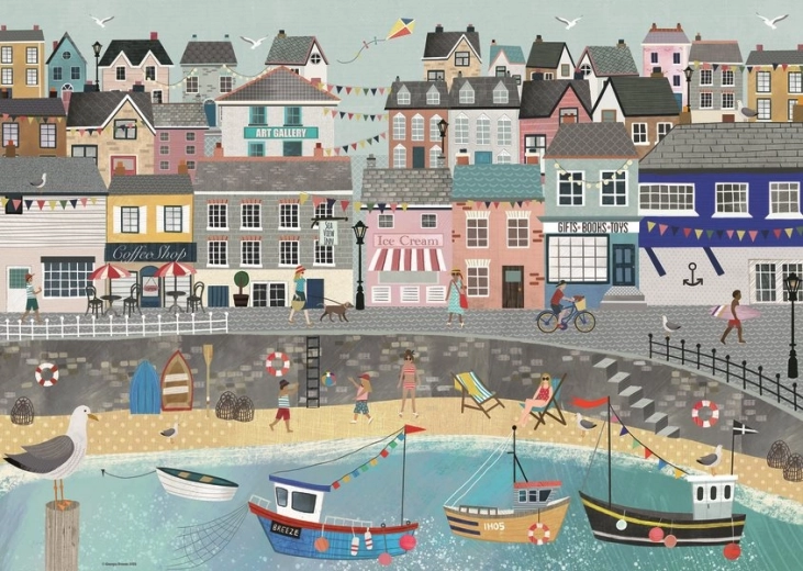 RAVENSBURGER Puzzle Calm Coastal Harbor 1000 Pieces