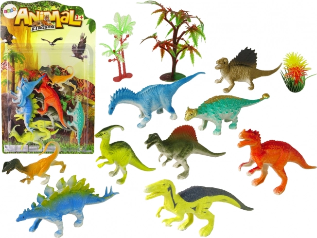 Dinosaurusefiguuride komplekt 9 tk – värvilised eelajaloolised mänguasjad