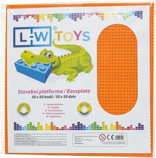 L-W Toys large building baseplate 50 × 50 studs orange