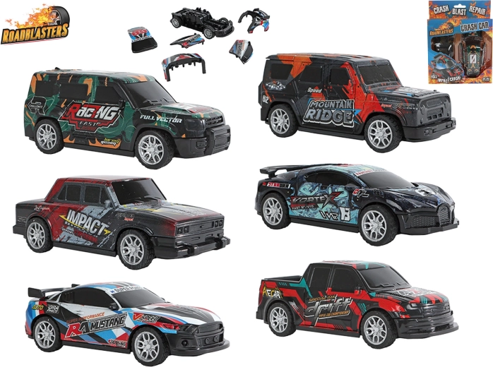 Roadblasters tagasitõmbega (pull-back) põrkeauto 13 cm