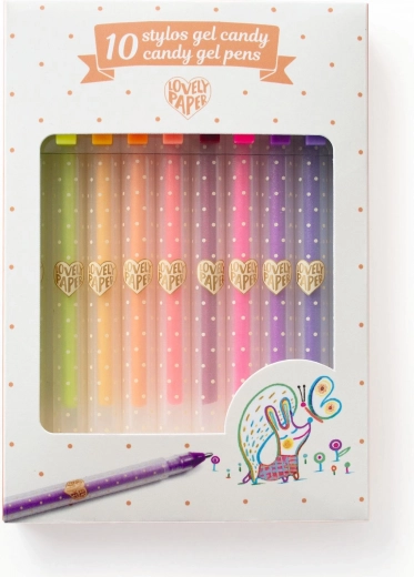 Djeco 10 geeli pliiatsi komplekt Candy