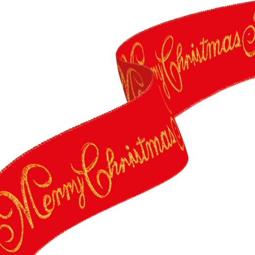 Jõulupael Merry Christmas, punane, 60 × 8 cm