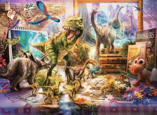Puzzle RAVENSBURGER Dinosaurused ärkavad ellu XXL 100 tükki