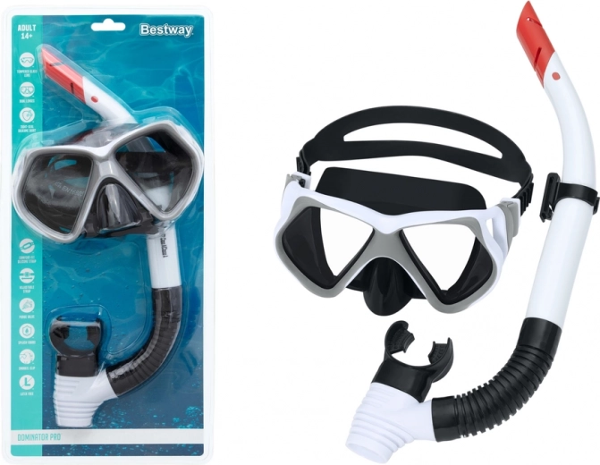 Snorgeldamise komplekt BESTWAY – mask ja snorkel – Valge