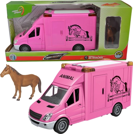 City service vehicle 1:14 – horse transporter, pink