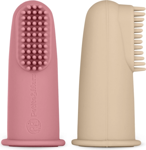 Petite&Mars silikoonist sõrmehambahari(de) komplekt ümbrises (ochre ja green) 2 tk