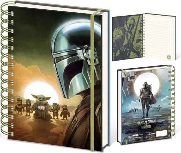 A5 Notebook with STAR WARS: THE MANDALORIAN – Mandalorian and Grogu Sunset