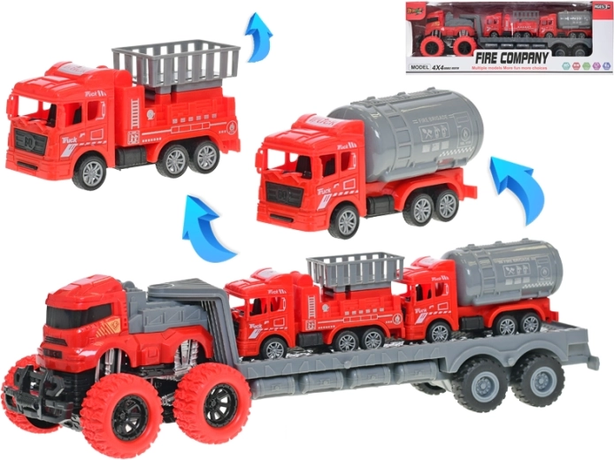 Friction Truck with Trailer and Fire Vehicles