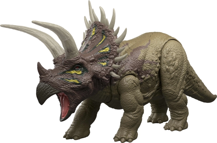 Realistlik triceratops läbimõeldud detailidega
