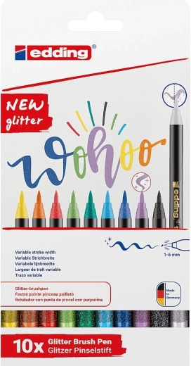 Edding 1340 sädelev pintslimarker – komplekt 10 tk