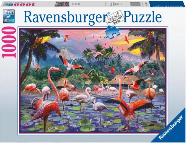 Ravensburgeri pusle Pink Flamingos 1000 tükki