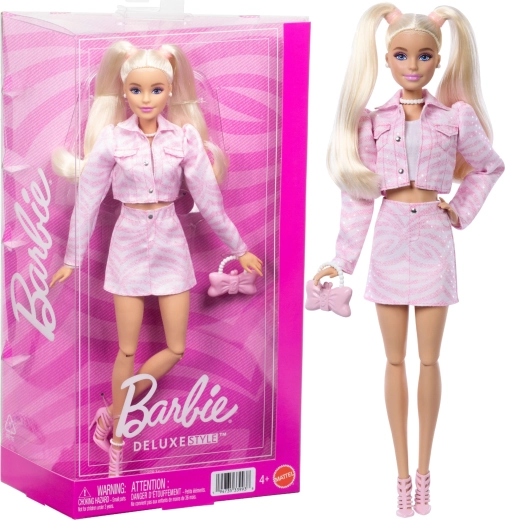 Barbie Deluxe Style roosa teksariieffekt – moenukk aksessuaaridega