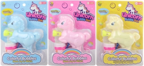 Unicorn bubble gun 16 cm - 1 piece