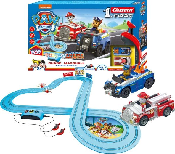 Carrera First Paw Patrol Race 'N' Rescue Slot Car Track 3.5 m
