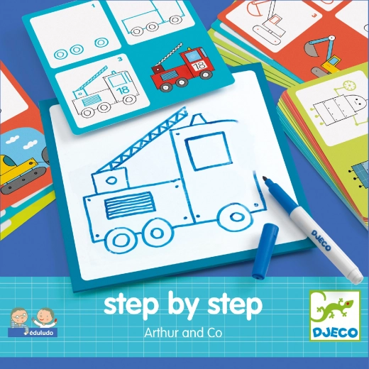 Step-by-step drawing Arthur – DJECO creative set