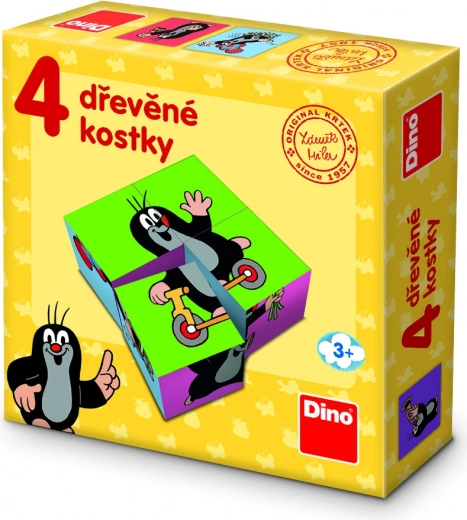 Wooden Picture Blocks LITTLE MOLE – 4 blocks