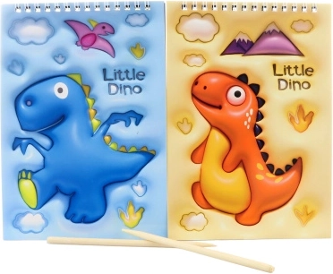 Scratch Art Notebook Dinosaur with Spiral Binding 14 × 20 cm